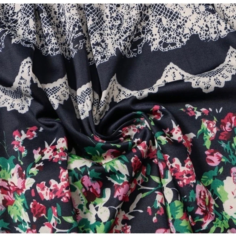 Women's Flower Floral Print Dresses Cocktail Party Dress size small stretchy - Picture 6 of 9